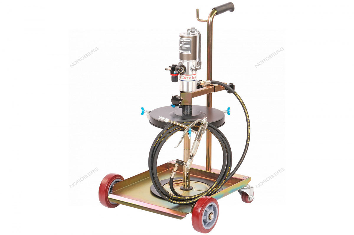 Установка пневматическая для раздачи густой смазки из бочек 20-60 л, с тележкой NORDBERG NO5030 — Фото 1